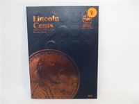 Lincoln cents booklet, 82 coins, partial