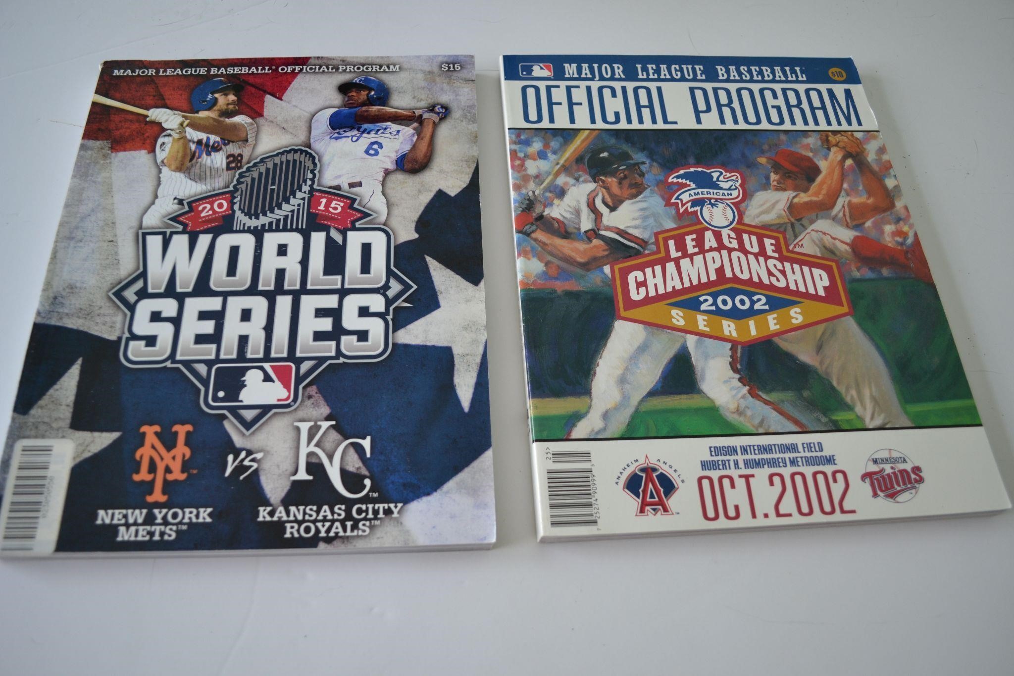 2015 World Series & 2002 Series Baseball Programs