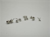 925 Sterling Silver Stud Earrings (5)