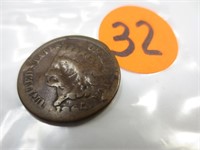 1864 Indian Head cent, some damage
