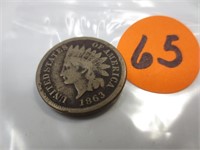 1863 Indian Head cent, good