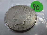 1925 Peace silver dollar, fine