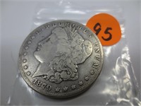 1879-S 3rd reverse Morgan silver dollar, very