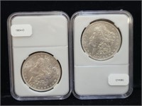 2x 1904 O Morgan Silver Dollar Coins