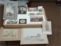 group of antique cabinet card photographs -