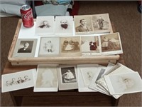 group of antique cabinet card photographs