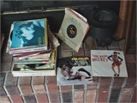 group of various 45rpm records
