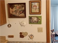 pictures & decor on wall