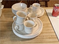 group of Corelle dishes