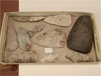 group of Original Indian arrowheads & artifacts