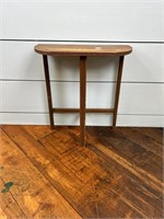 Vintage Half Moon Side Table Wooden