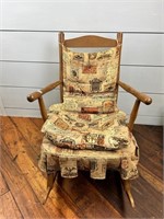 Vintage Childs Rocking Chair With Cushions