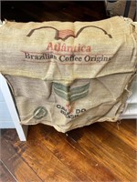 Vintage Brazilian Coffee Burlap Bag