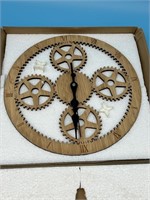 Wooden Gears Clock - Nib