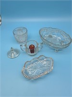 Lot Of 5 Glass Items