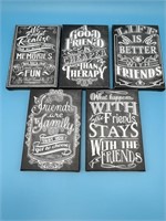 Lot Of 5 Wall Signs - Décor
