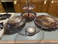Silver plated serving dishes