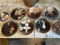 8 Norman Rockwell plates