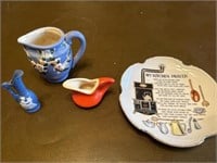 Mini pitchers and kitchen prayer plate