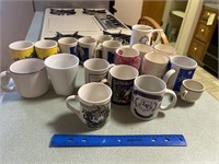 Assorted coffee cups