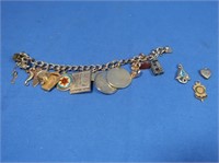 GF Charm Bracelet w/GF&Gold Charms & Loose Charms