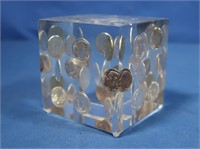25-90% Silver Roosevelt Dimes in Lucite