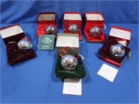 6 Silverplated Wallace Ornaments