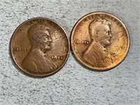Two Lincoln wheat cents