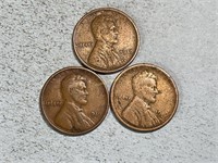 1919, 1919D, 1919S Lincoln wheat cents