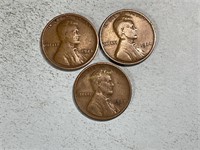 Two 1924, one 1925D Lincoln wheat cents