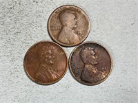 1911D, 1926 and 1928 Lincoln wheat cents