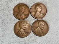 1929, 1929D, two 1929S Lincoln wheat cents