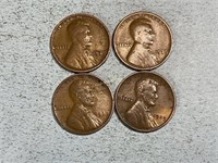 Four 1929 Lincoln wheat cents