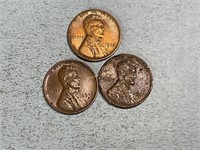 1942, 1942S, 1942D Lincoln wheat cents