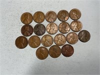 19 Lincoln wheat cents