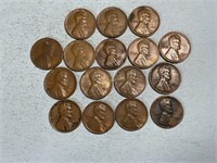 16 Lincoln wheat cents