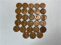 28 Lincoln wheat cents