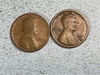 1912 and 1912D Lincoln wheat cents