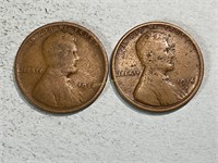 1914 and 1914S Lincoln wheat cents