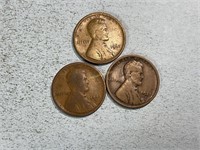 1920, 1920D, 1920S Lincoln wheat cents