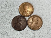 1919, 1919D, 1919S Lincoln wheat cents