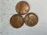 1926, 1926D, 1926S Lincoln wheat cents