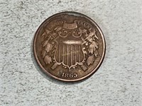 1865 two cent coin