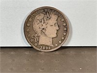 1892 Barber half dollar