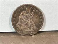 1855O Liberty seated half dollar