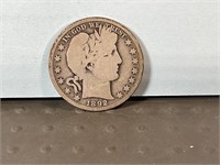 1892S Barber half dollar