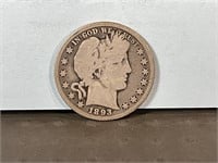 1893 Barber half dollar