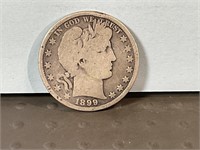 1899 Barber half dollar