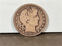 1903 Barber half dollar