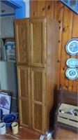WOODEN CABINET 84" TALL X 24" X 24"